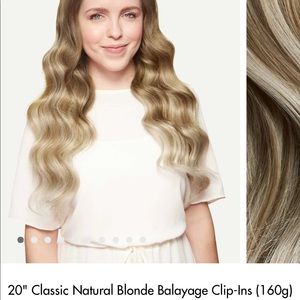 Luxy 20” Classic Natural Blonde Balayage Clip-Ins (160 g)